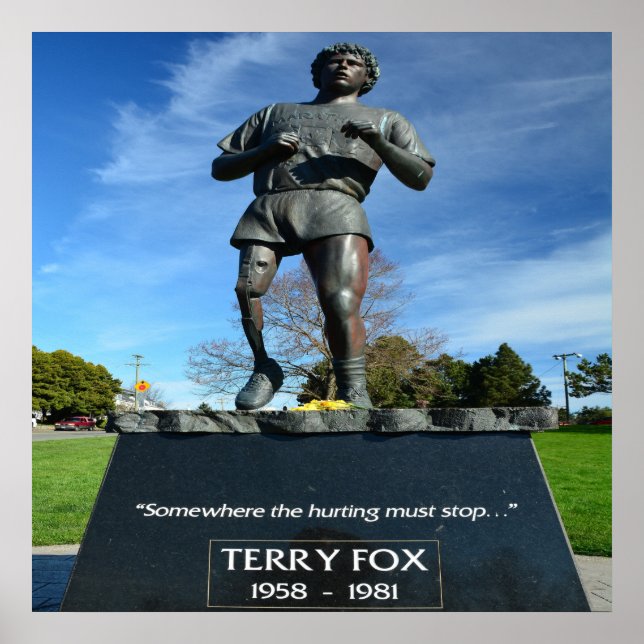 Póster Terry Fox de 24" x 24", Value Poster Paper (Matte) (Frente)