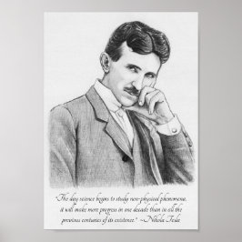 Póster Tesla Poster de fenomena no física