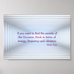 Póster Tesla Quote Energy Metaphysical Poster