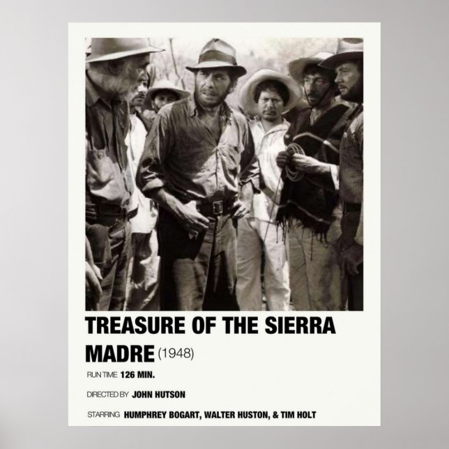 Póster Tesoro de la Sierra Madre 1948 Alternativa Fi (Frente)
