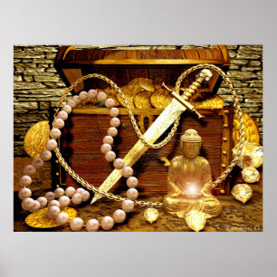 Póster Tesoro de piratas