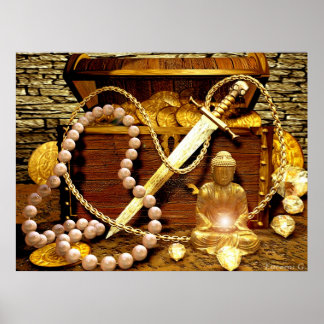 Póster Tesoro de piratas