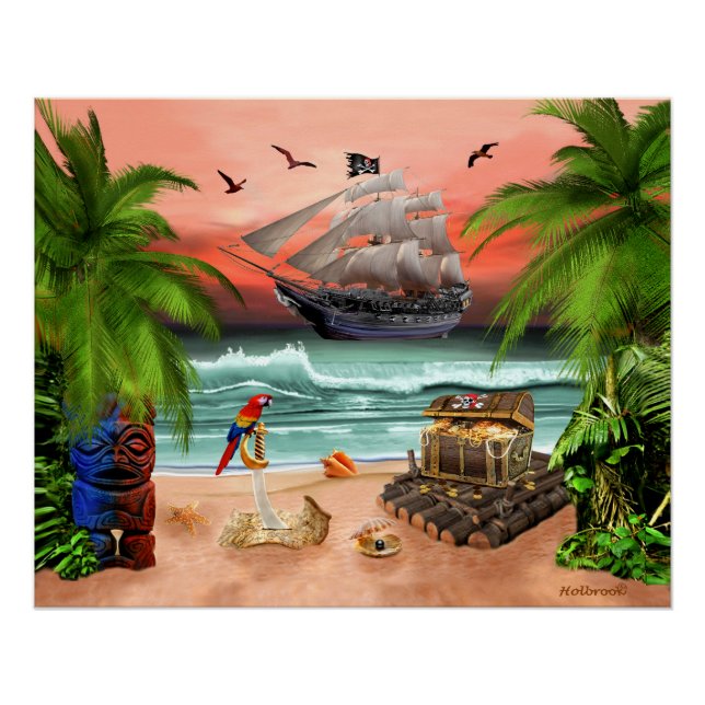 PÓSTER TESORO DE PIRATAS (Anverso)