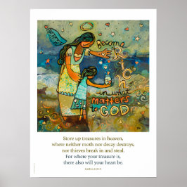 Póster Tesoros en el cielo, Poster Mateo 6