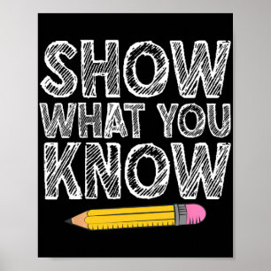 Póster Test Day Art Para Hombres Mujeres Enseñanza Prueba