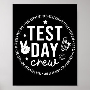 Póster Test Day Crew Funny Testing Profesora School