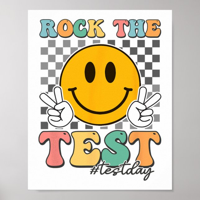 Póster Test Day Groovy Smile Checkered Rock (Frente)