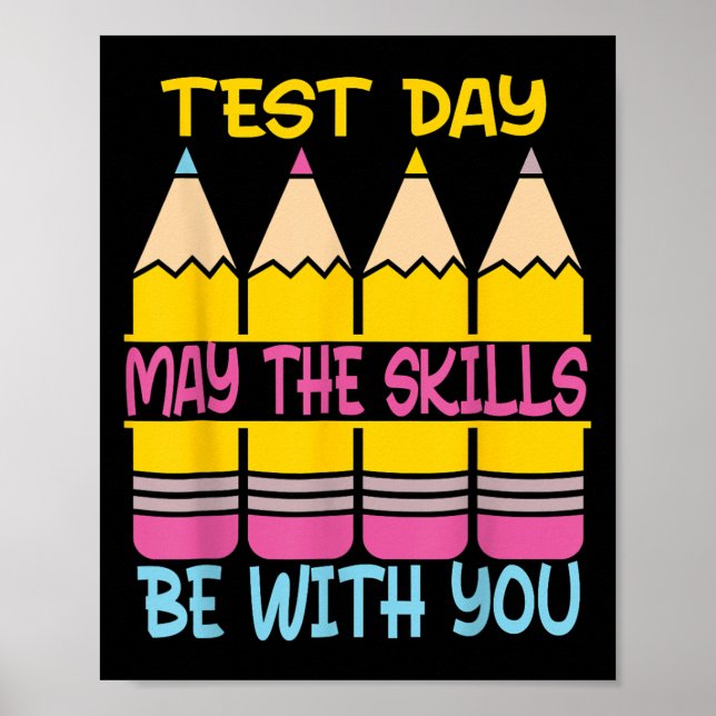 Póster Test Day May The Skills Be With You Testing Day Te (Frente)