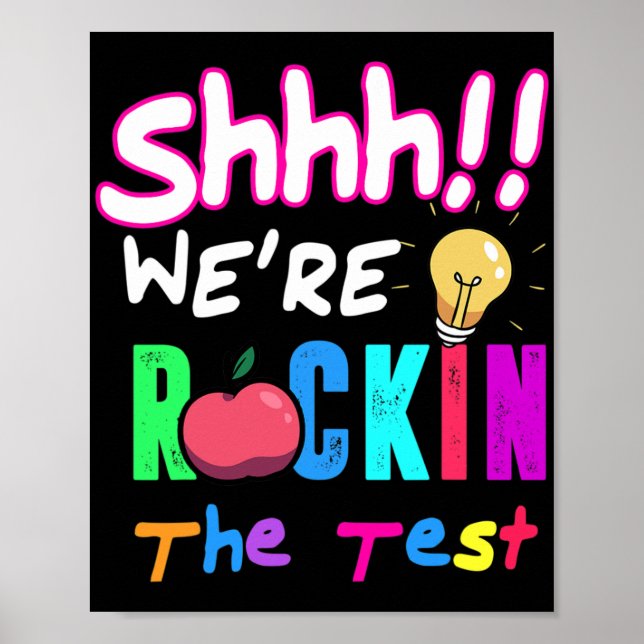Póster Test Day Rock El Estudiante Ensayo Rainbow (Frente)
