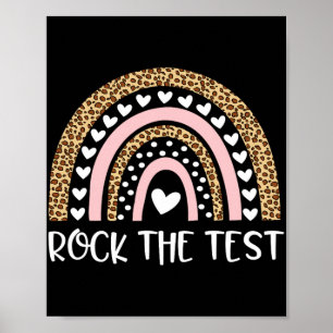Póster Test Day Rock El profesor de pruebas Rainbow Leopa