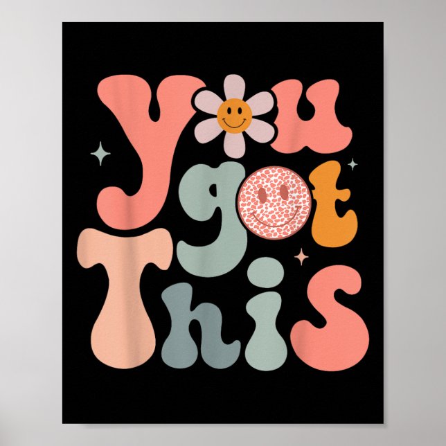 Póster Test Day Teacher Shirt Motivational Testing Day St (Frente)