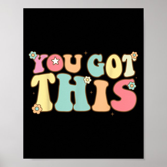 Póster Test Day Teacher Shirt Motivational Testing Day St (Frente)