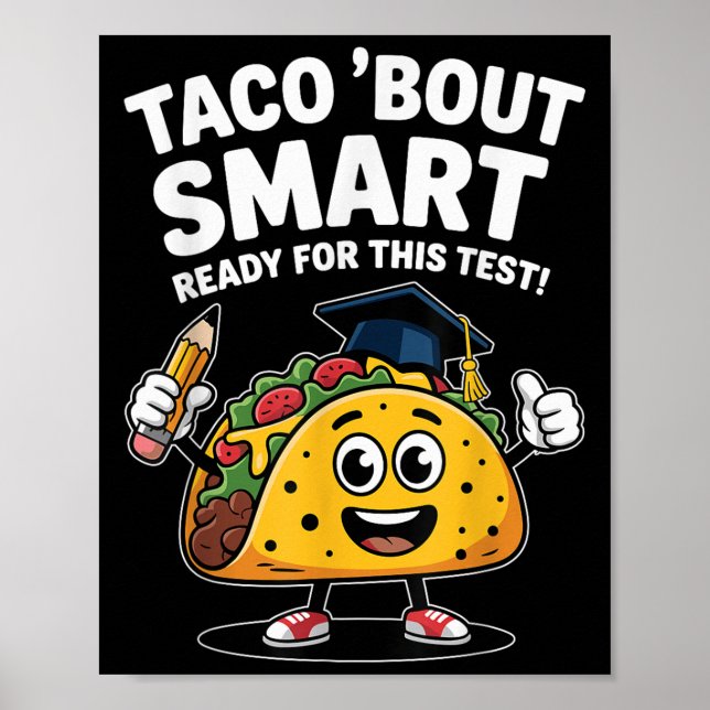 Póster Test Day Teacher Shirt Motivational Testing Day Ta (Frente)