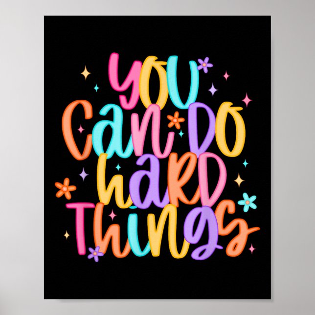 Póster Test Day You Can Do Hard Things Teacher Testing Da (Frente)