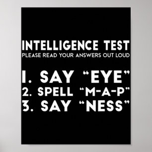 Póster Test Eye Map Ness Funny Chiste Día del Padre