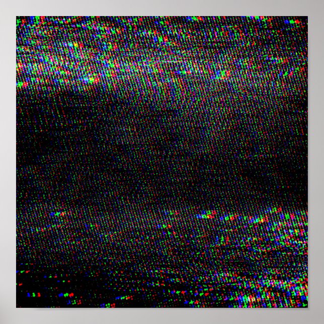 Póster Test Screen Glitch Texture. (Frente)