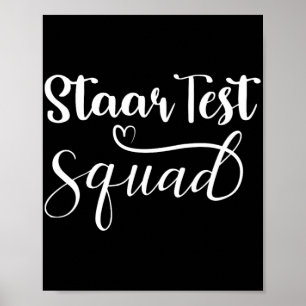 Póster Test Squad Funny Teacher Student Testing Day