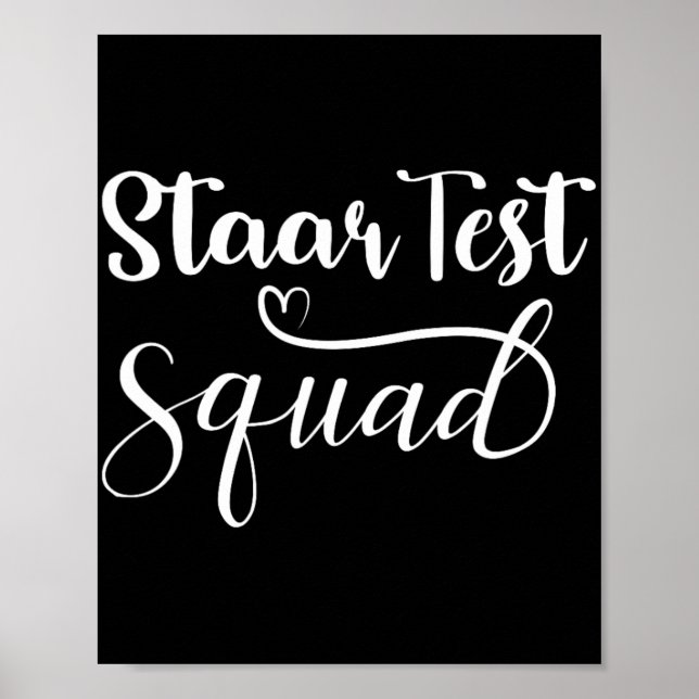 Póster Test Squad Funny Teacher Student Testing Day (Frente)