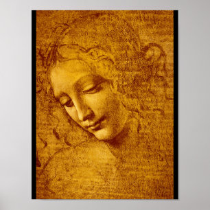 Póster Testa di Fanciulla detta_Studies of the Masters