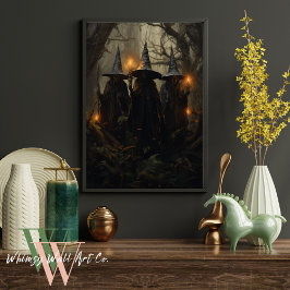 Póster Testigos en el bosque Dark Gothic Halloween
