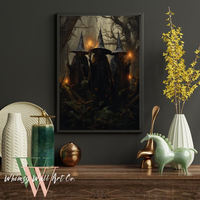 Póster Testigos en el bosque Dark Gothic Halloween (Subido por el creador)