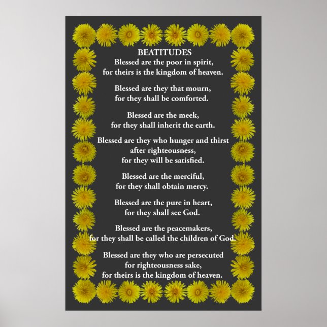 Póster Testimonios en un marco de Dandelion (Frente)