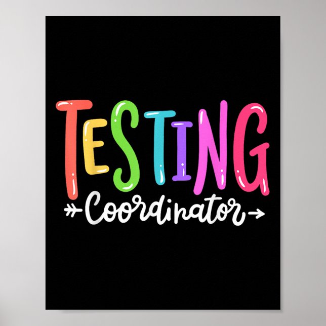 Póster Testing Coordinator Test Day Exam Motivational Squ (Frente)