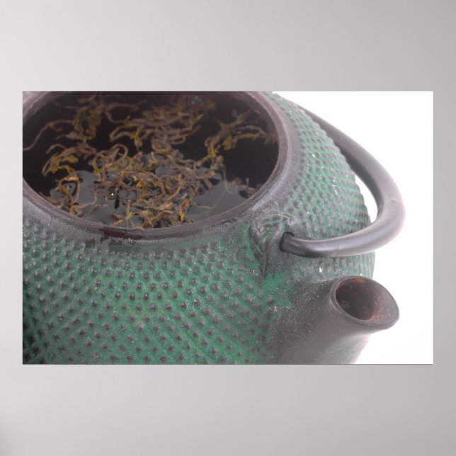 Póster Tetera japonesa con foto de té (Frente)