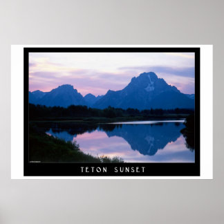 Póster Teton Sunset