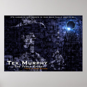 Póster Tex Murphy y el poster del efecto de Tesla [28"