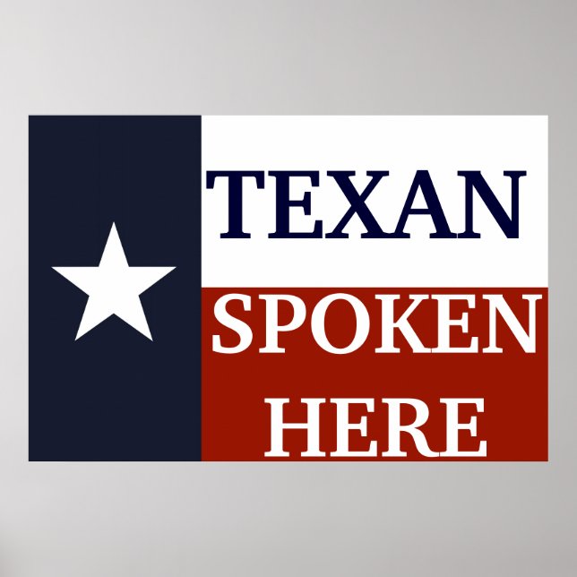 Póster Texan ha hablado aquí (Frente)