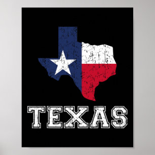 Póster Texano Orgulloso Patriota Americano Bandera De Tex