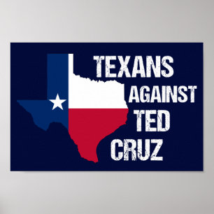 Póster Texanos contra Ted Cruz