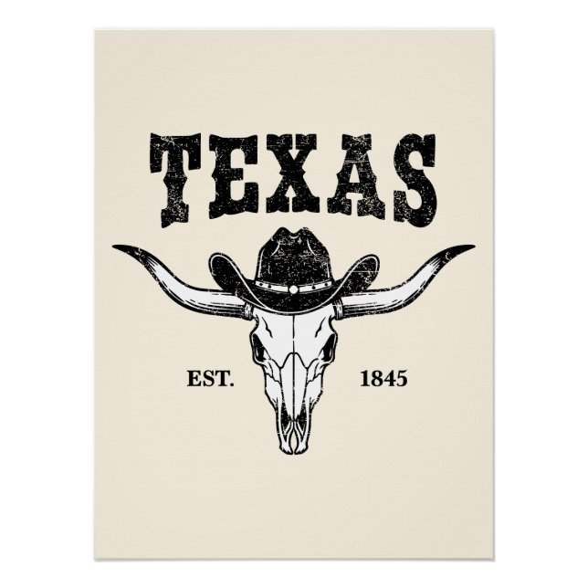 Póster Texas Antiguo (Anverso)
