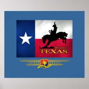 Póster Texas Born & Bred
