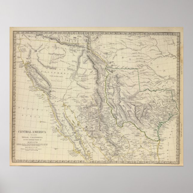 Póster Texas, California, México (Frente)