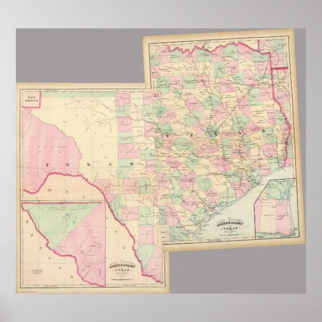 Póster Texas compuesto (Frente)