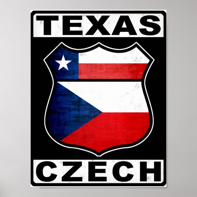 Póster Texas Czech American (Frente)