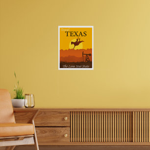 Póster Texas, El Estado de la Estrella Solitaria,