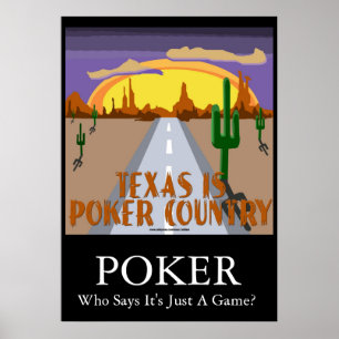 Póster Texas es un país de póquer