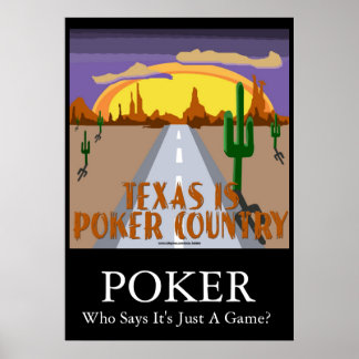 Póster Texas es un país de póquer