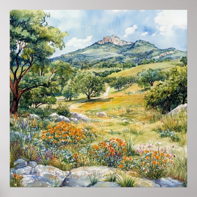 Póster Texas Hill Country (Frente)