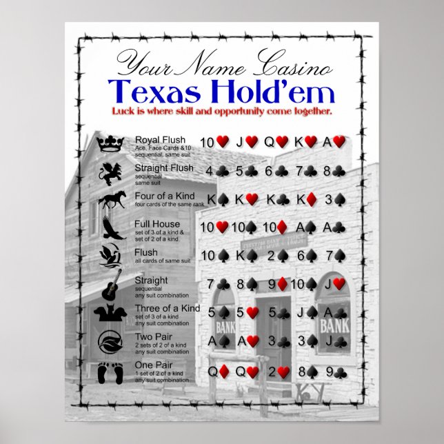 Póster Texas Hold'em (Frente)