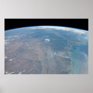Póster Texas Panorámica Y El Golfo De México