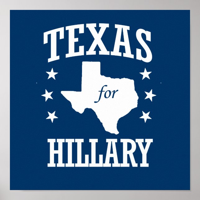 PÓSTER TEXAS PARA HILLARIO (Frente)