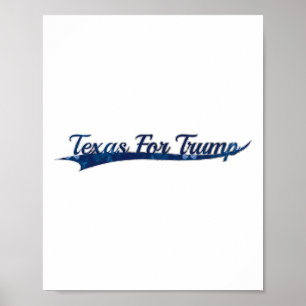Póster Texas por Trump Conservador Político Vintage Var
