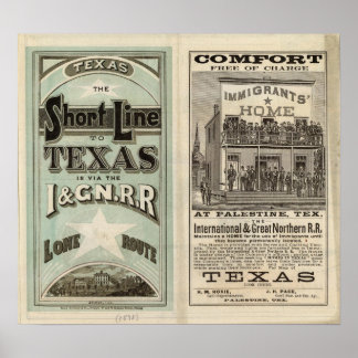 Póster Texas Railroad