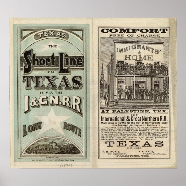 Póster Texas Railroad (Frente)