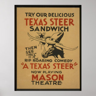 Póster Texas Steer