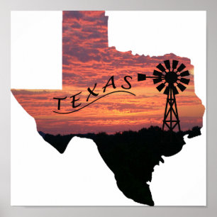 Póster Texas Sunset